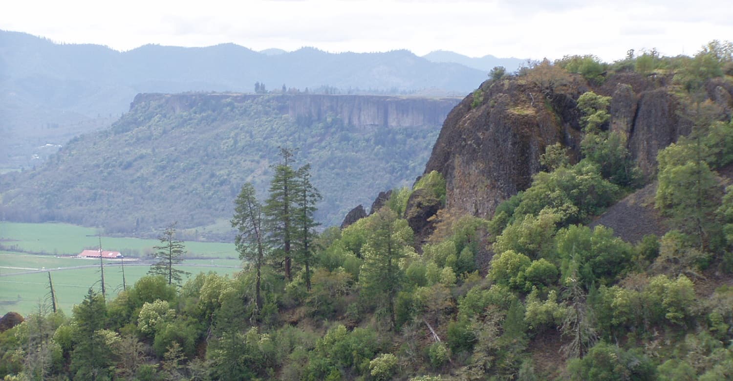 Table Rock cliffs above the Rogue Valley in Southern Oregon